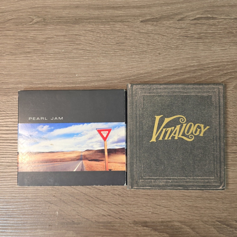 Pearl Jam Yield and Vitalogy CD Bundle 90s Grunge Alternative Rock Epic Records